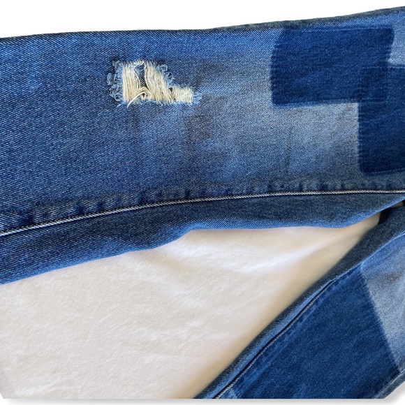 MO & Co. Distressed Denim Capris Blue Size 25 - Picture 7 of 12